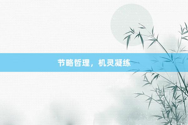 节略哲理，机灵凝练